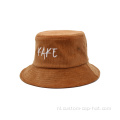 Aangepaste corduroy emmerkap met logo